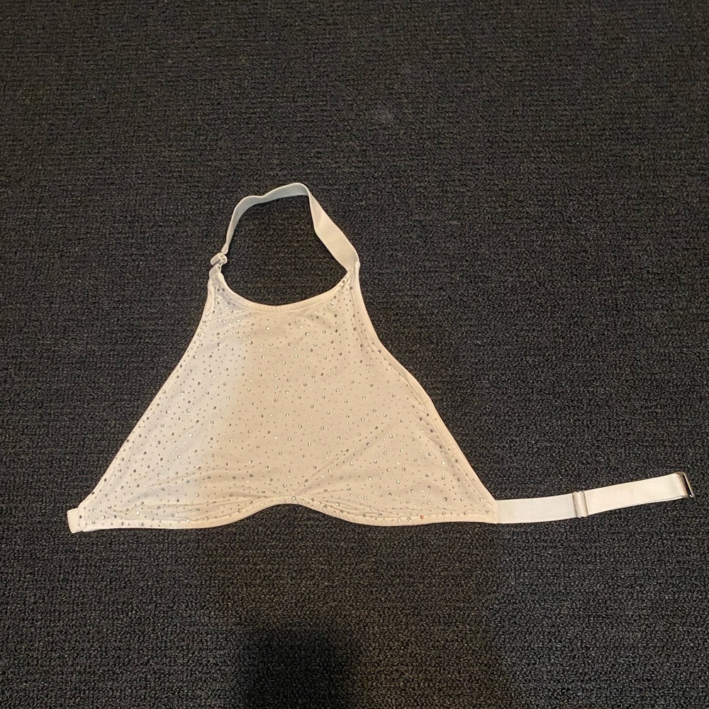 White Bedazzled Halter Top